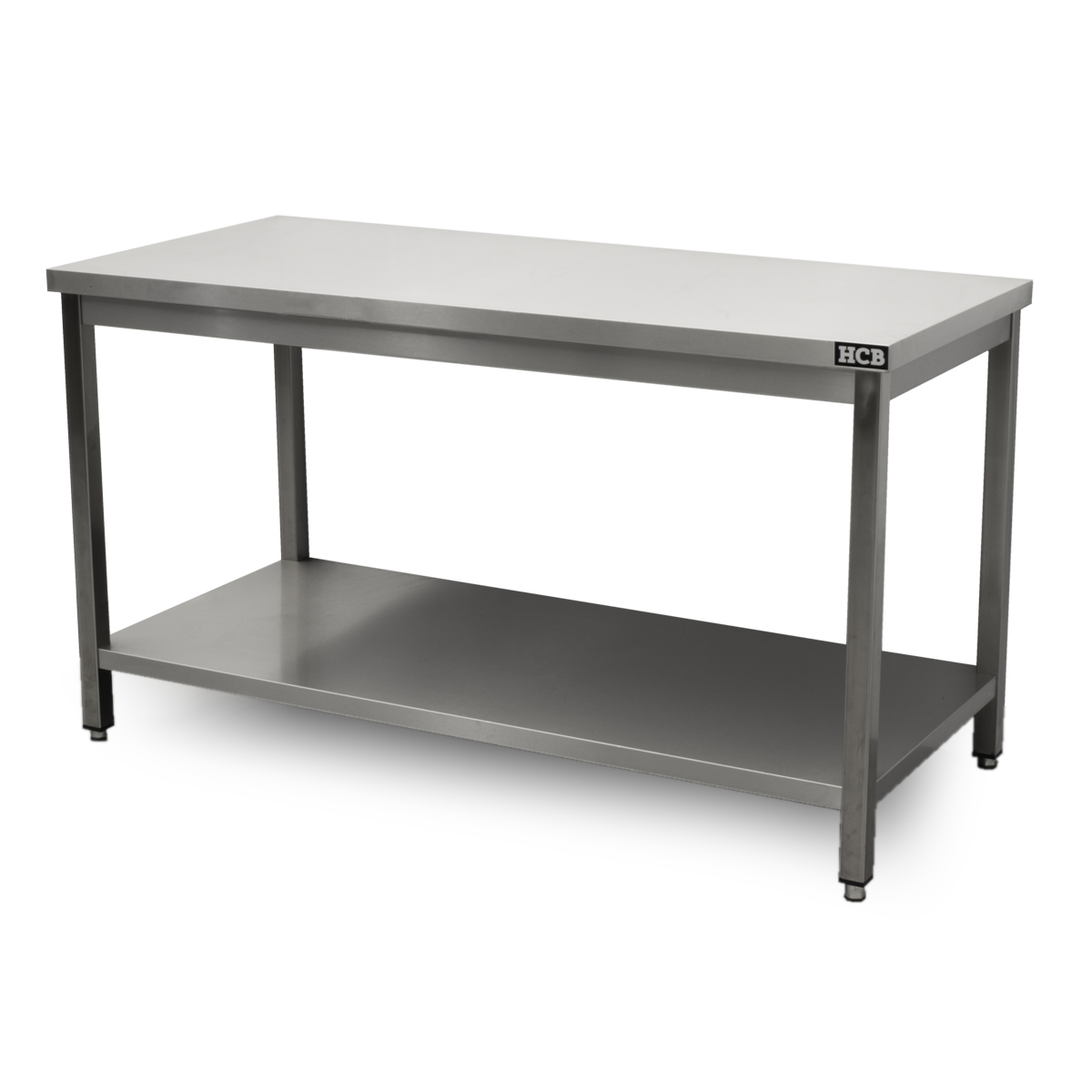 HCB Pro-line Work Table - with undershelf - 150 x 70 x 85 cm - stainless steel
