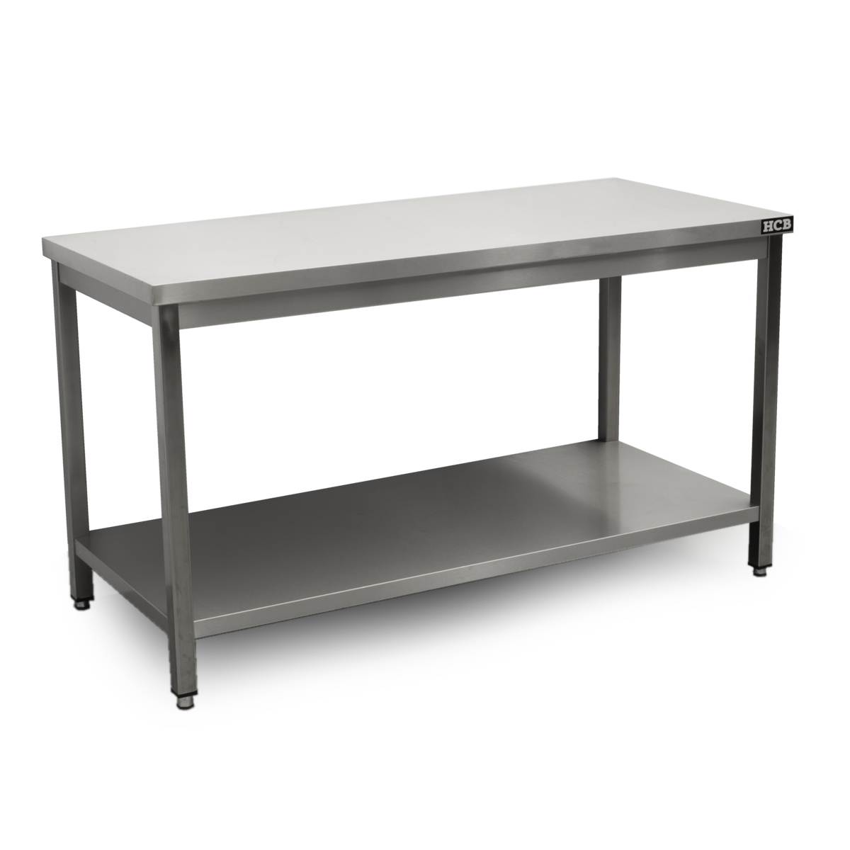 HCB Pro-line Work Table - with undershelf - 150 x 70 x 85 cm - stainless steel