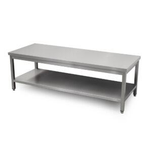 HCB Pro-line Work Table - with undershelf - 180 x 70 x 60 cm - stainless steel