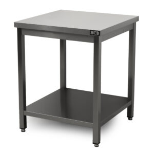 HCB Pro-line Work Table - with undershelf - 70 x 70 x 85 cm - stainless steel