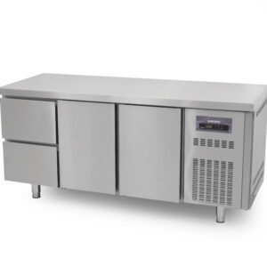 Coreco Refrigerated Workbench - 2 doors - 2 drawers - 179.5 cm - stainless steel