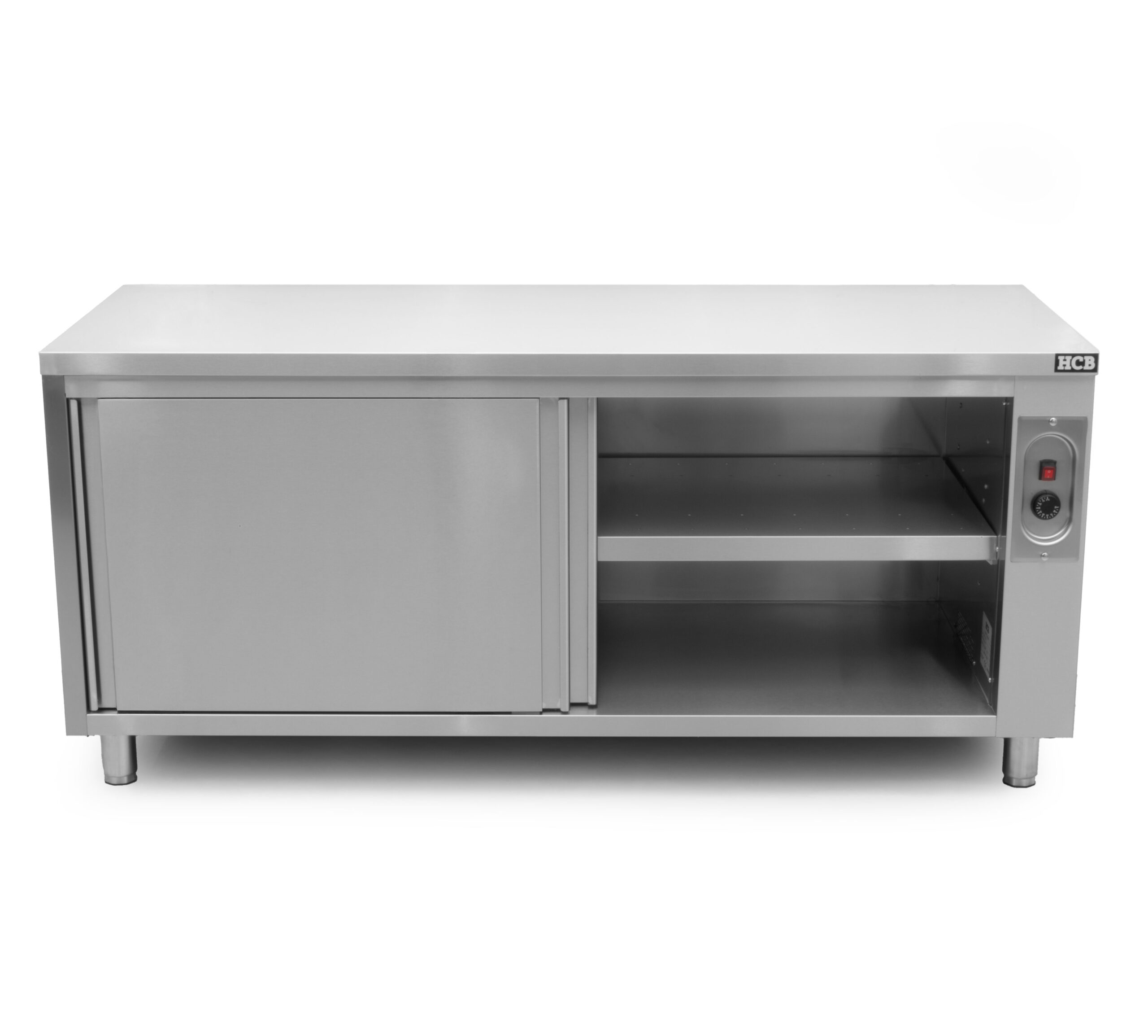 HCB warming cabinet - plate warming cabinet - 180 cm - sliding door - stainless steel