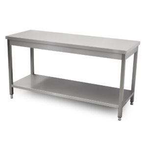 HCB Basic-line Work Table - with undershelf - 160 x 60 x 85 cm - stainless steel