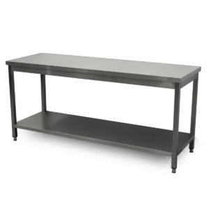 HCB Basic-line Work Table - with undershelf - 180 x 60 x 85 cm - stainless steel