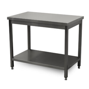 HCB Basic-line Work Table - with undershelf - 100 x 60 x 85 cm - stainless steel