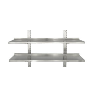HCB Double wall shelf - 120 x 30 cm - stainless steel