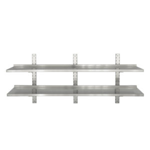 HCB Double wall shelf - 180 x 30 cm - stainless steel