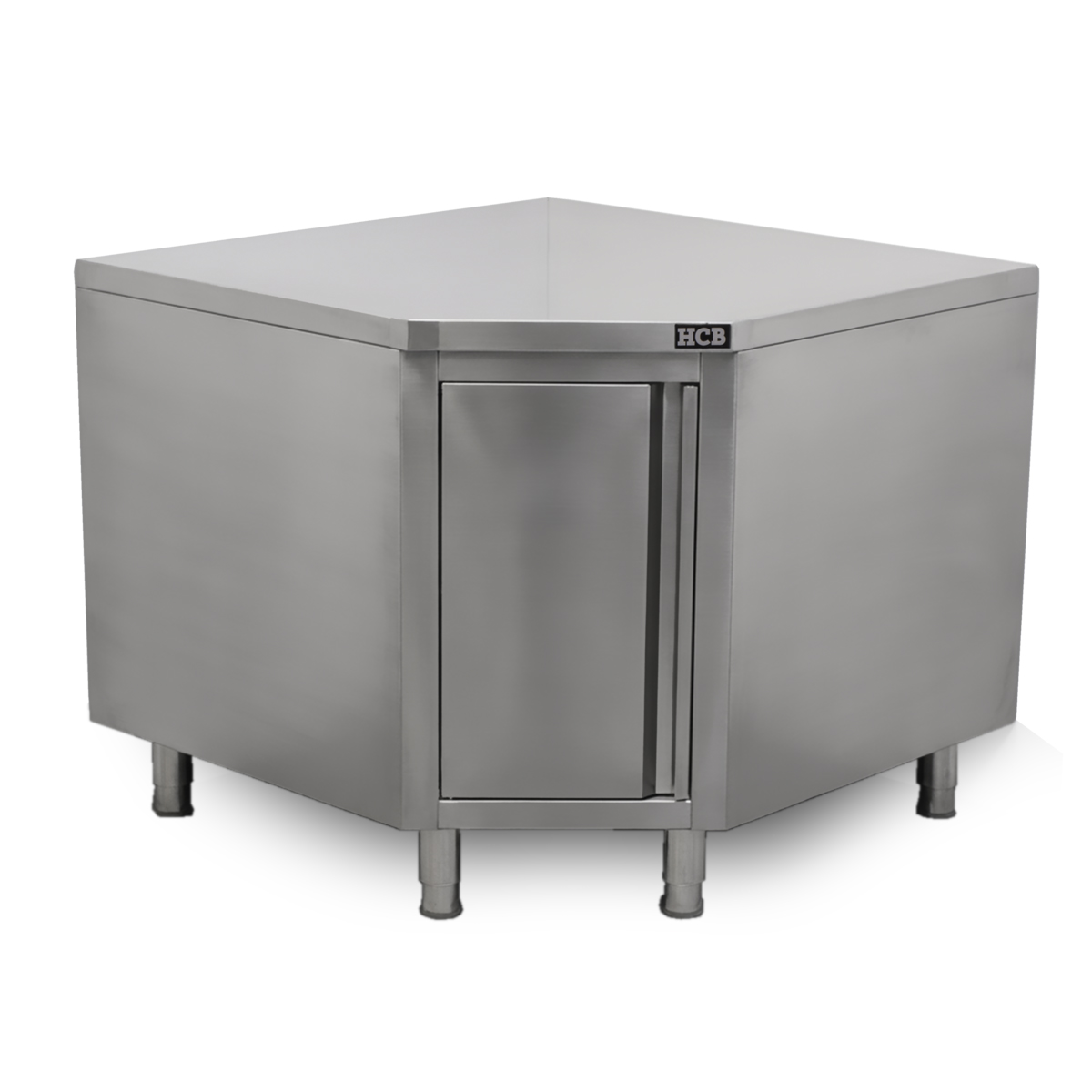 HCB Pro-line Work cabinet - corner cabinet - hinged door - stainless steel