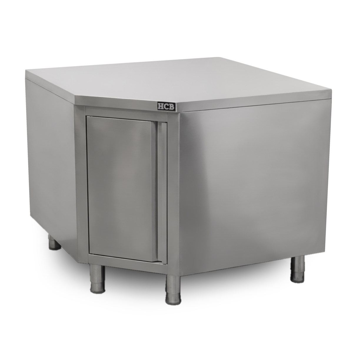 HCB Pro-line Work cabinet - corner cabinet - hinged door - stainless steel