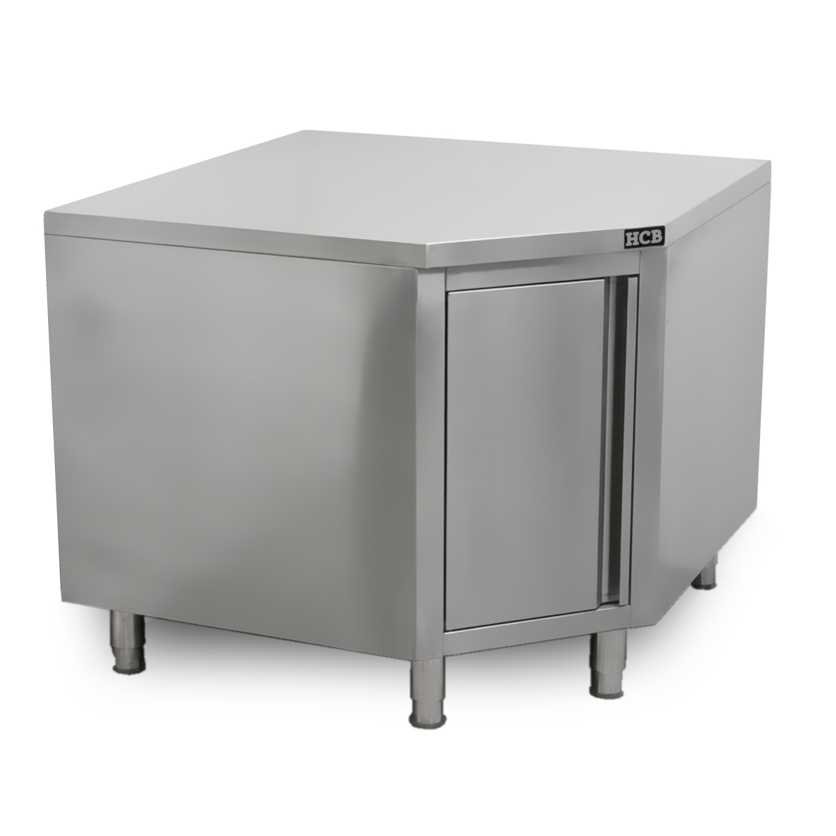 HCB Pro-line Work cabinet - corner cabinet - hinged door - stainless steel