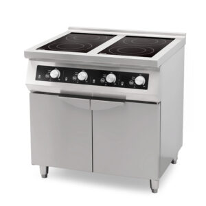 HCB Induction stove - 4 burners - 80 cm - 17 kW - 400V - stainless steel