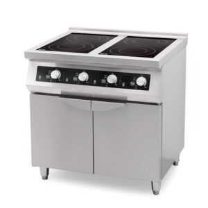HCB Induction stove - 4 burners - 80 cm - 17 kW - 400V - stainless steel