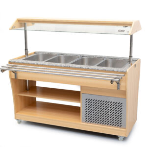 HCB Mobile Chilled Buffet - 4 x 1/1 GN - buffet display - 149 cm - 230V