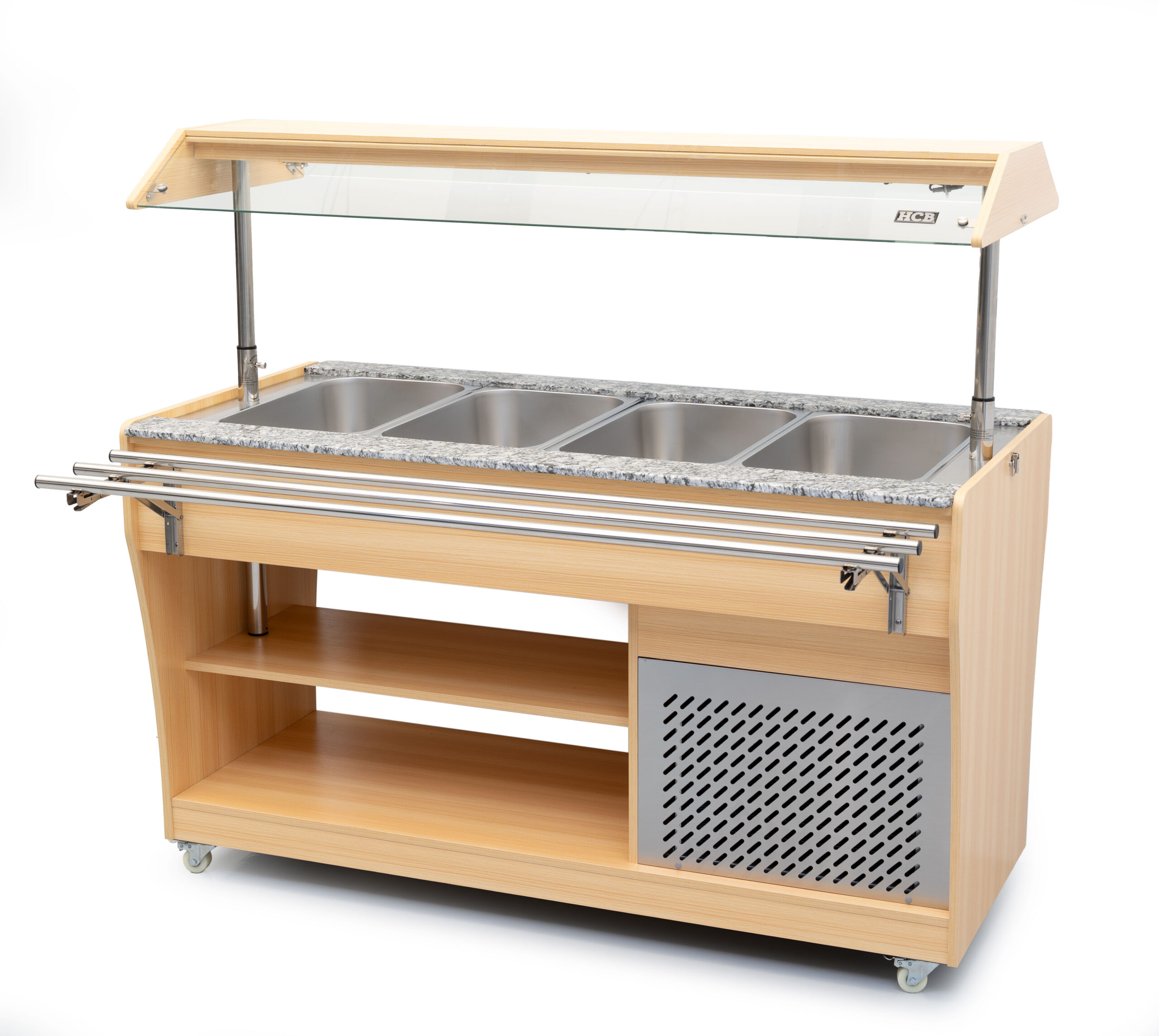 HCB Mobile Chilled Buffet - 4 x 1/1 GN - buffet display - 149 cm - 230V