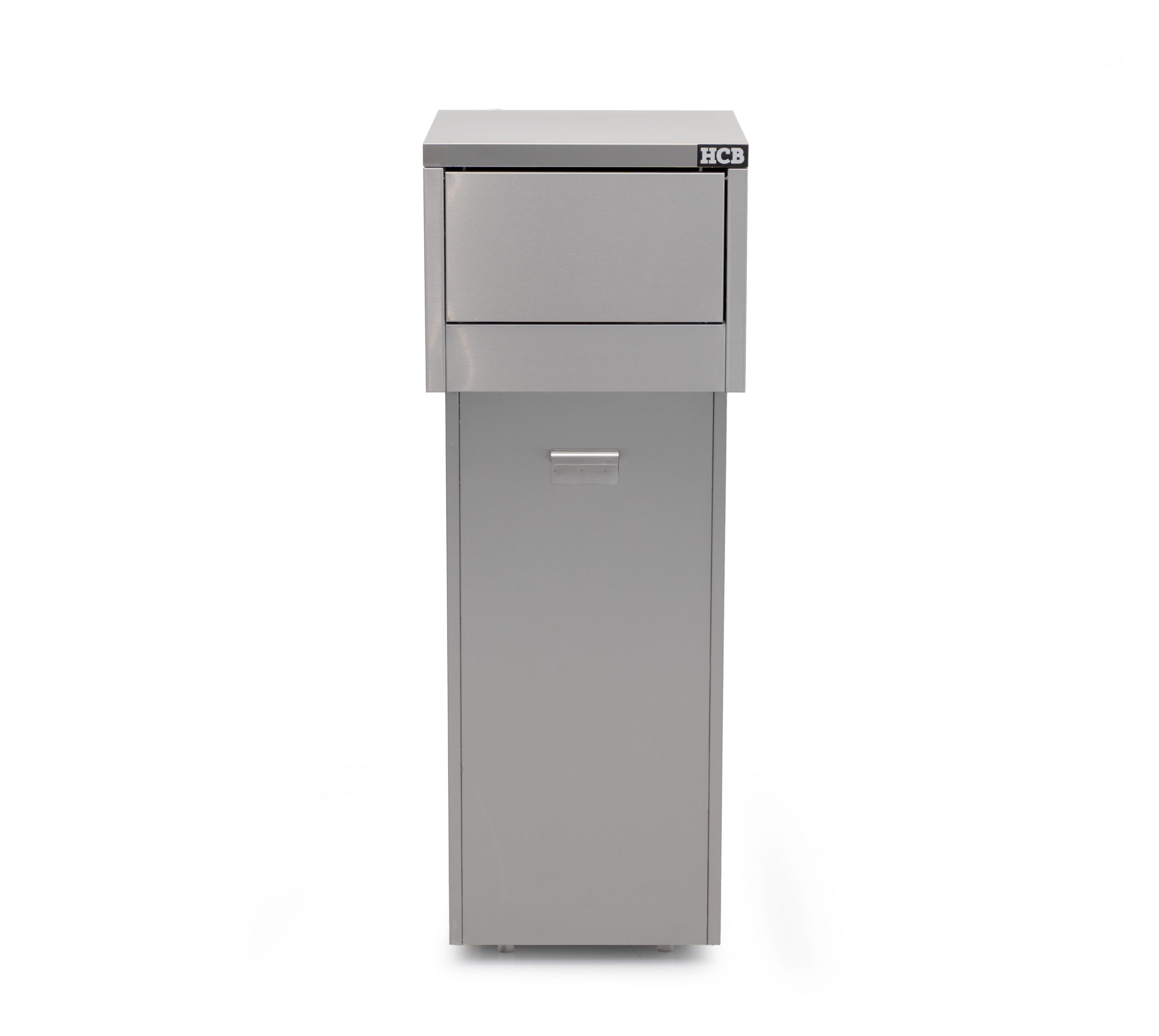 HCB Trash can - mobile - 130 liters - stainless steel