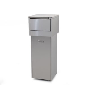 HCB Trash can - mobile - 130 liters - stainless steel