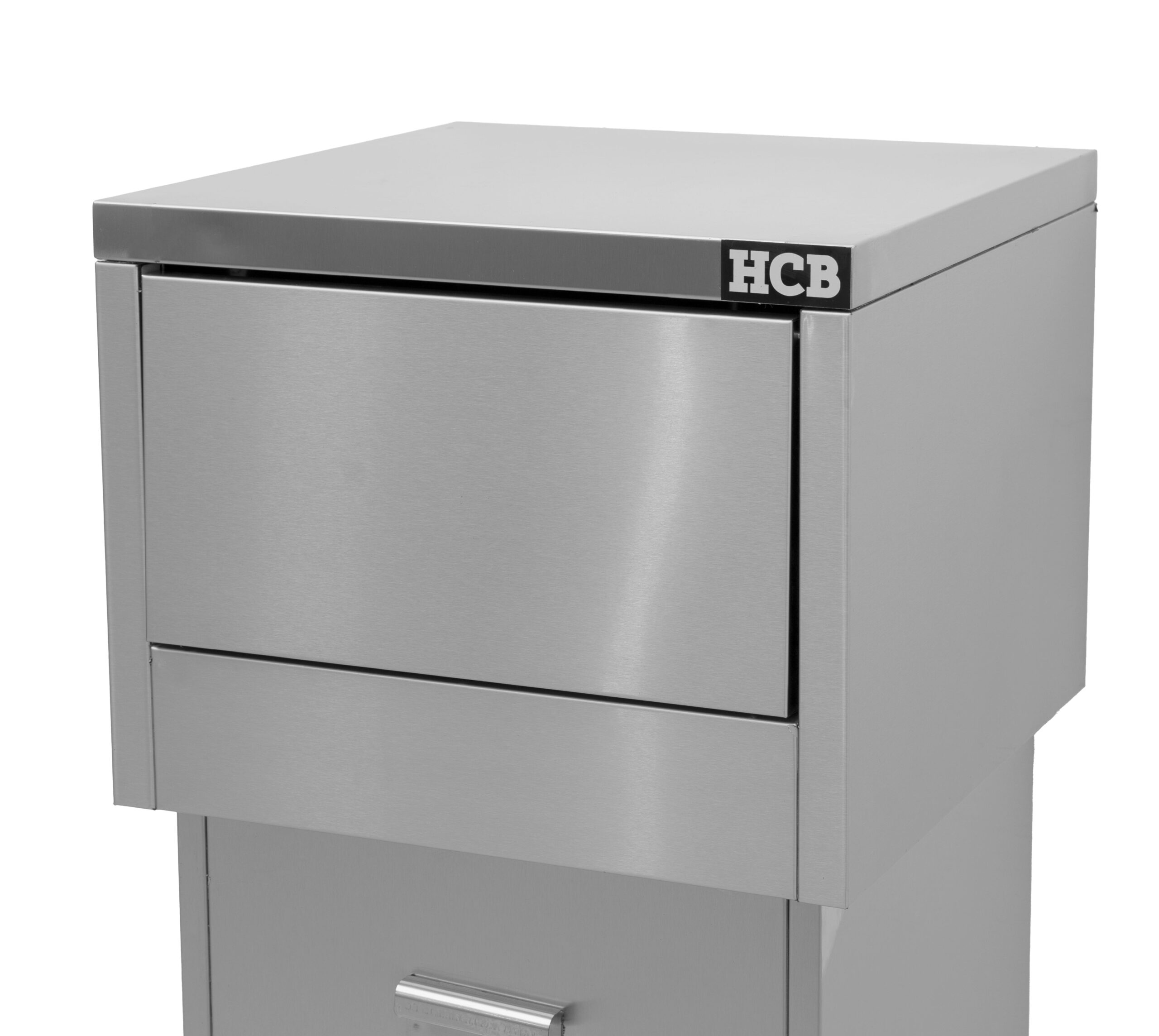HCB Trash can - mobile - 130 liters - stainless steel