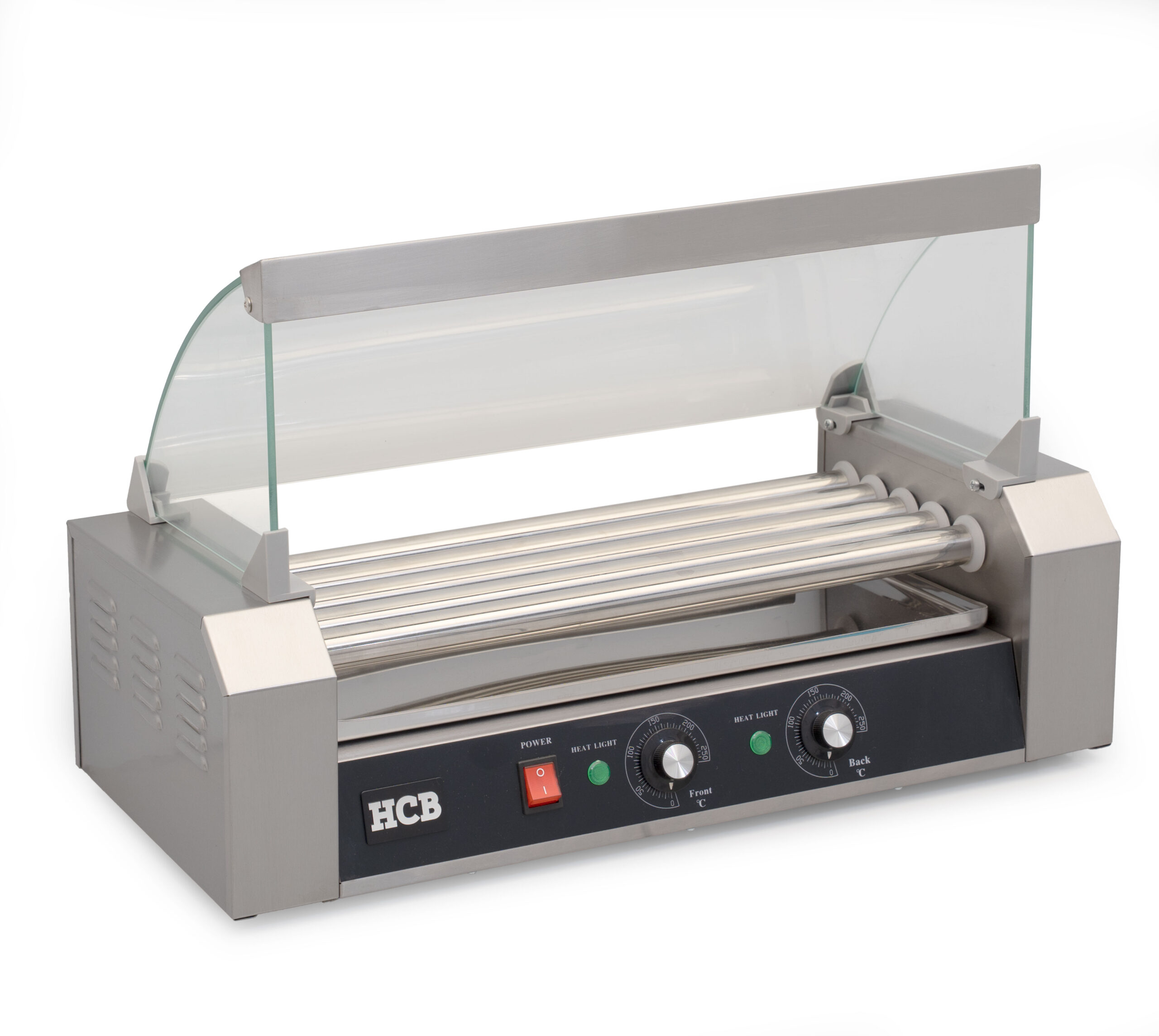 HCB Sausage Grill - Hot Dog Roller - 5 Rolls - Stainless Steel - 230V