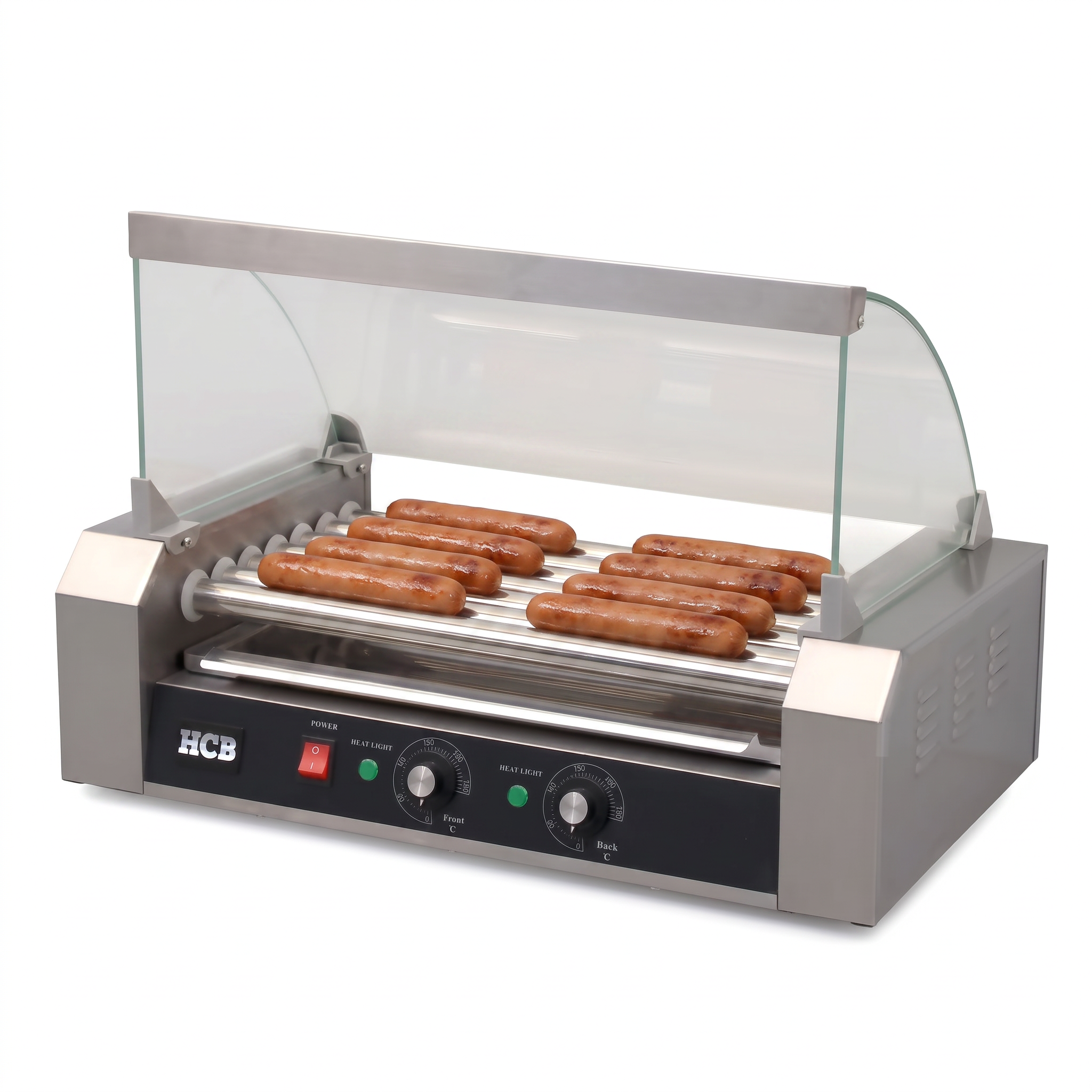 HCB Sausage Grill - Hot Dog Roller - 7 rollers - Stainless Steel - 230V