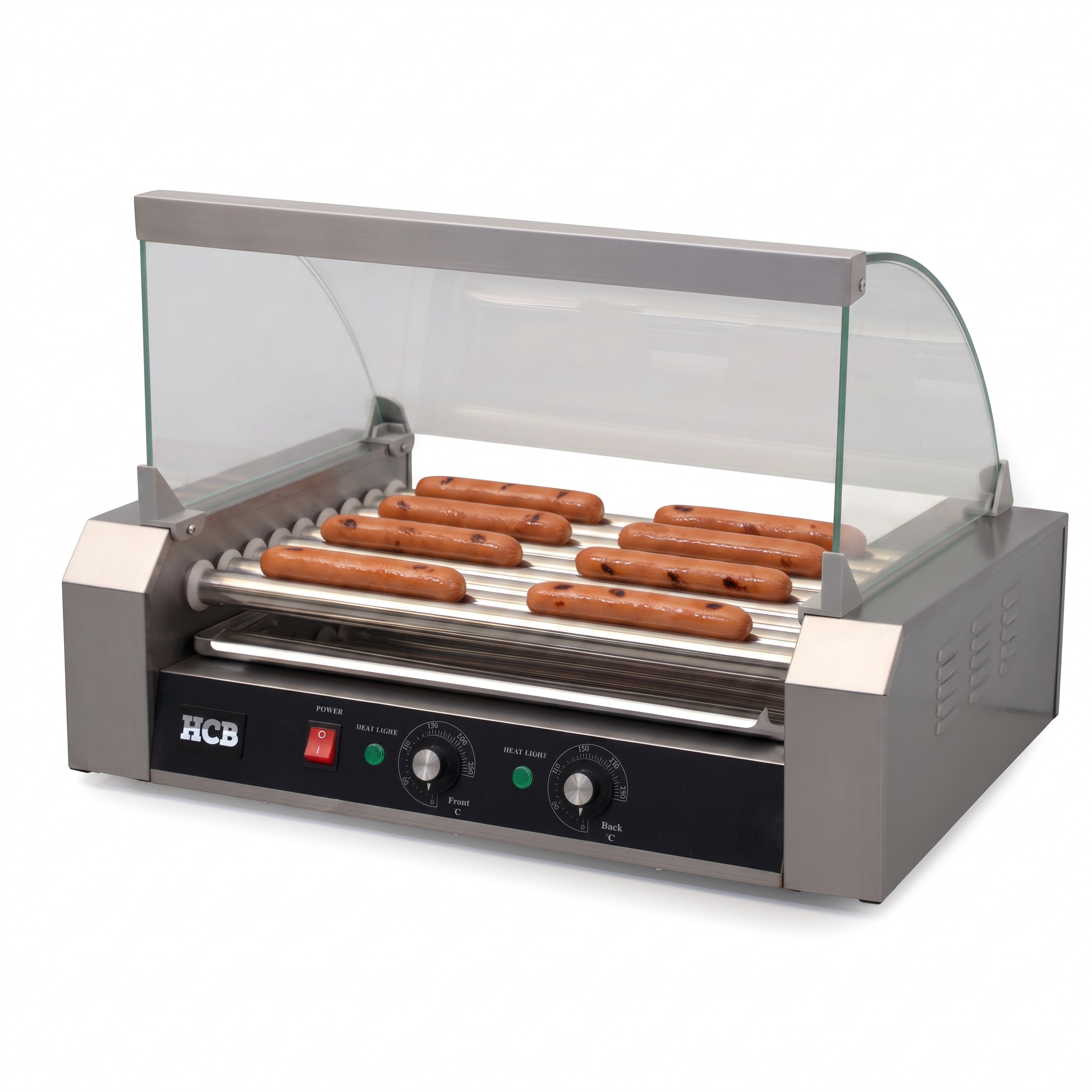 HCB Sausage Grill - Hot Dog Roller - 9 rollers - Stainless Steel - 230V
