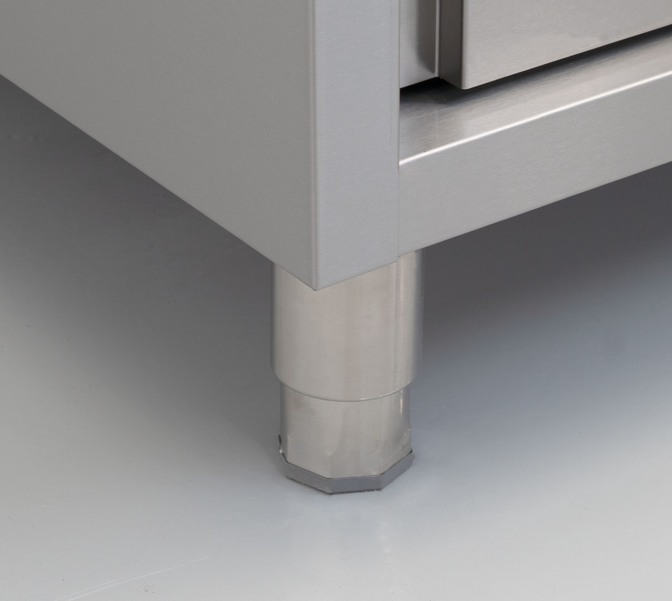 HCB Work cabinet - sliding doors - 3 drawers - 160 cm - stainless steel