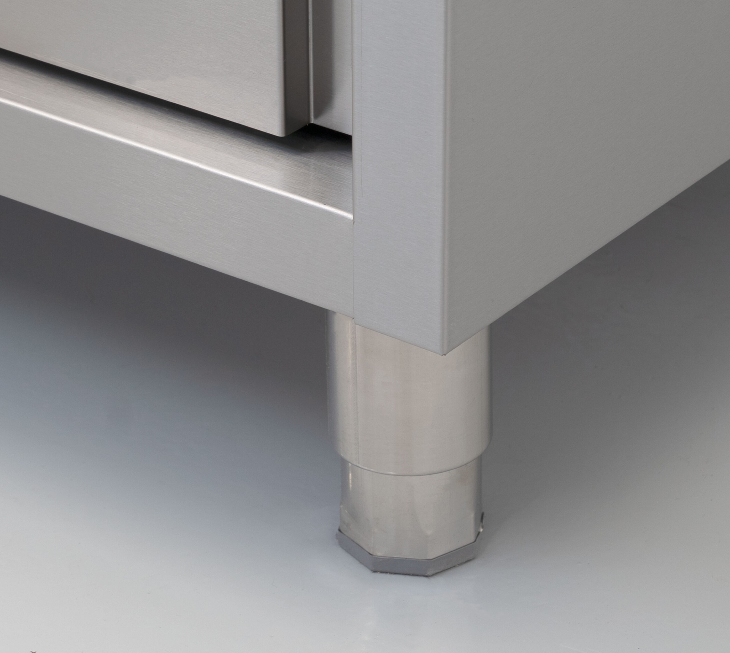 HCB Work cabinet - sliding doors - 3 drawers - 160 cm - stainless steel