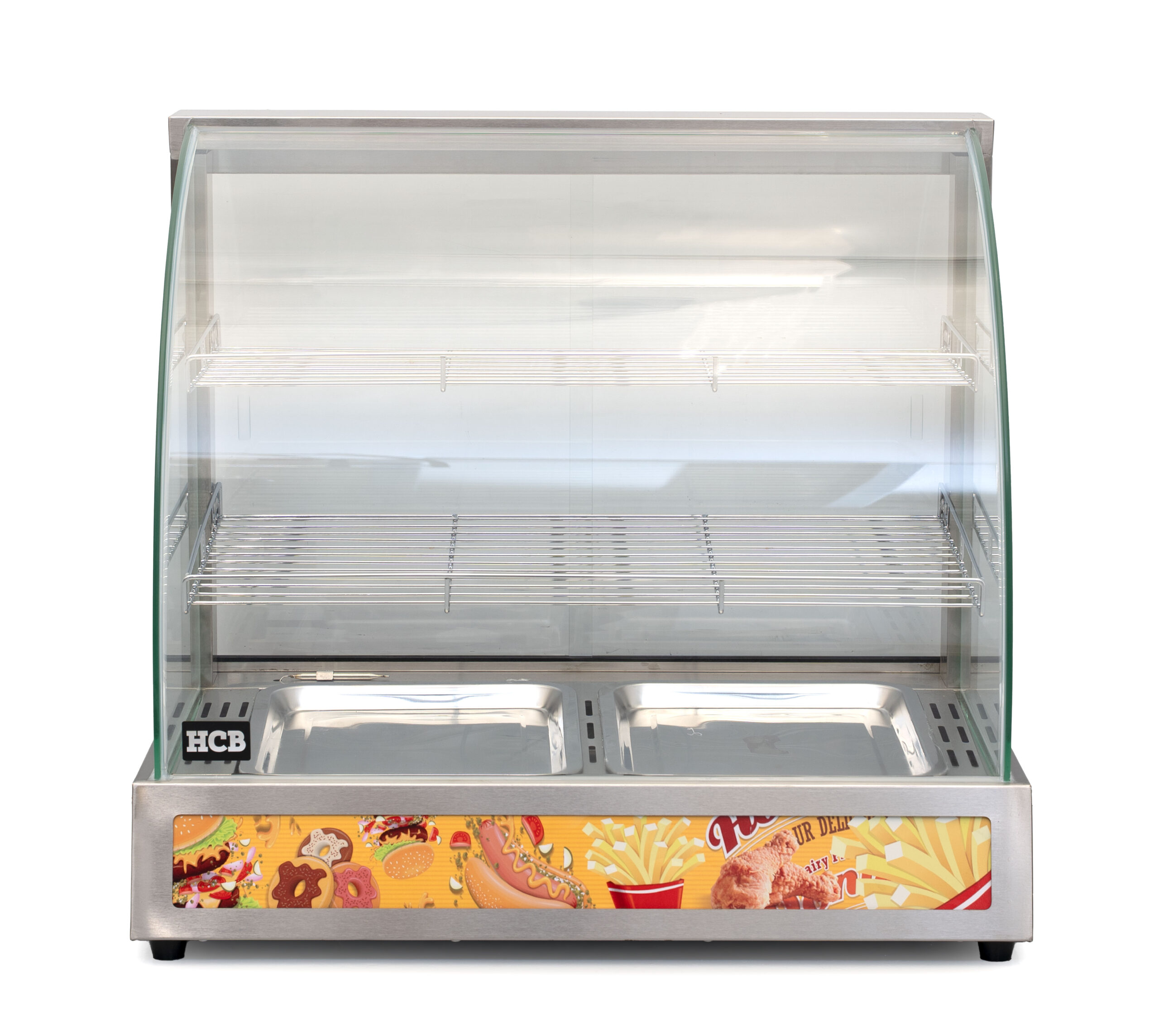 HCB Hot Display Case - 66 cm - 230V - stainless steel