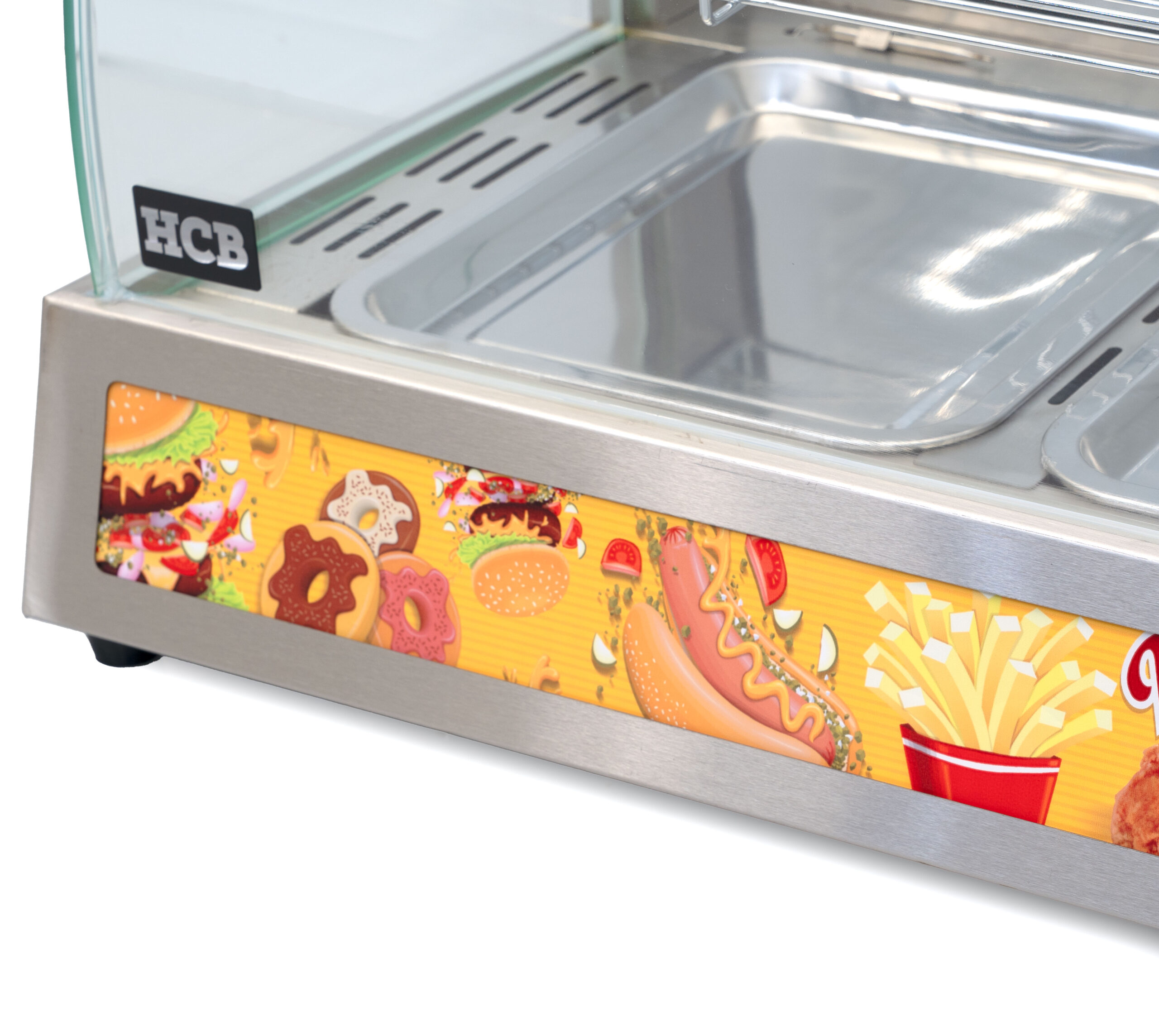 HCB Hot Display Case - 66 cm - 230V - stainless steel