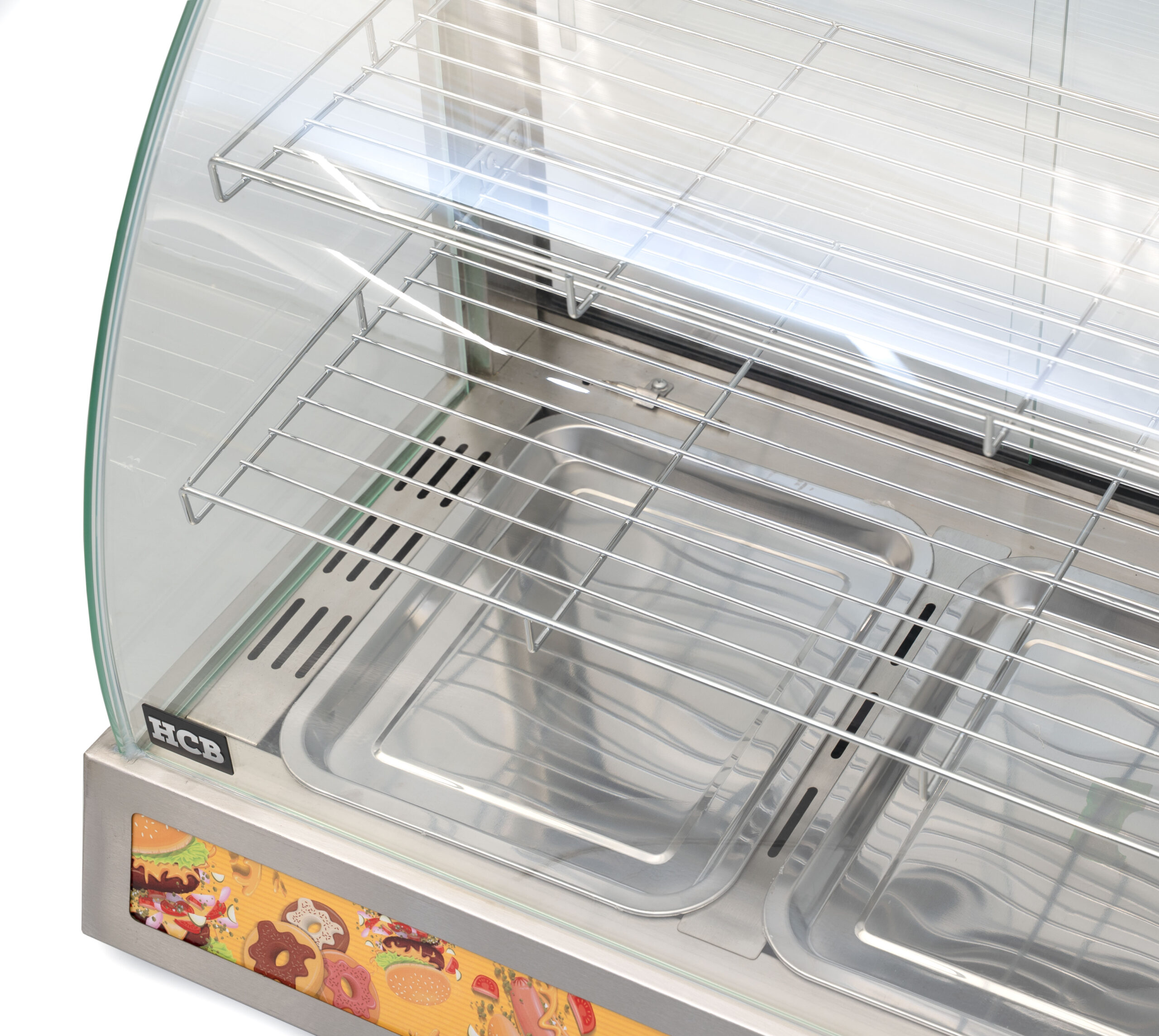HCB Hot Display Case - 66 cm - 230V - stainless steel