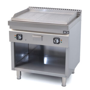 HCB Baking Sheet - 70S - ribbed - 9 kW - 80 cm - 400V - stainless steel