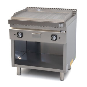 HCB Griddle - 70S - ribbed - 13 kW - 80 cm - natural gas - stainless steel