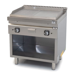 HCB Griddle - 70S - smooth/ribbed - 13 kW - 80 cm - natural gas - stainless steel