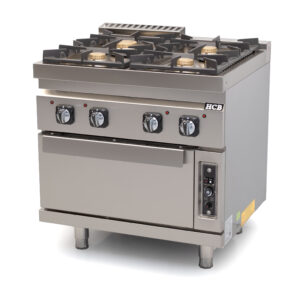 HCB Gas Stove with Oven - 70S - 4 burners - 35 kW - natural gas - stainless steel