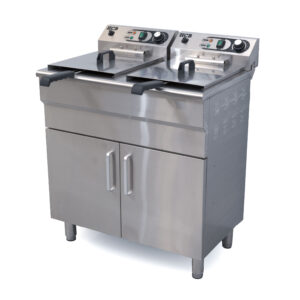 HCB Double Deep Fryer - 2 x 16 liters - 2 x 400V - Stainless Steel