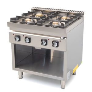 HCB Stove - 70S - 4 burners - 28.5 kW - 80 cm - natural gas - stainless steel
