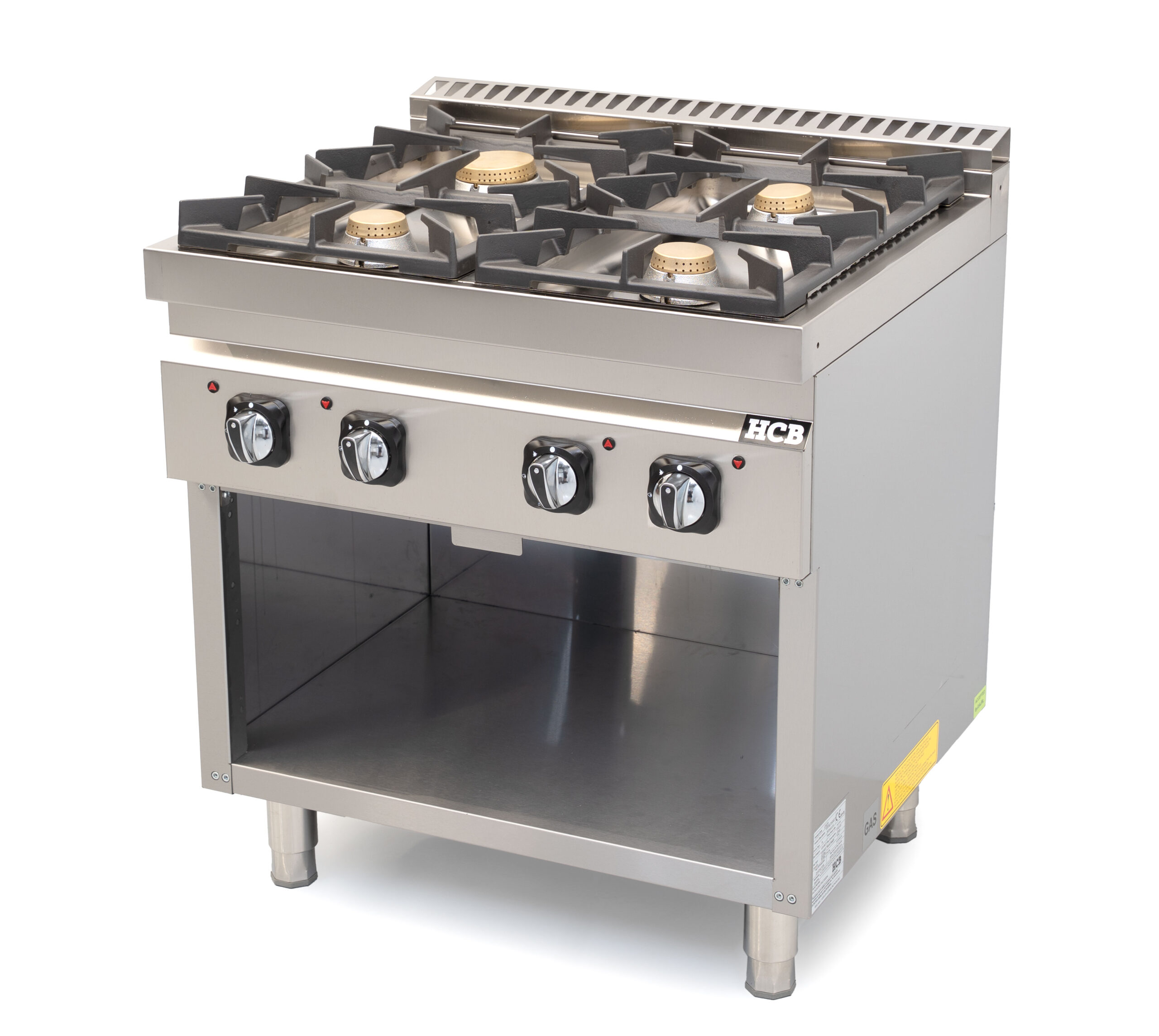 HCB Stove - 70S - 4 burners - 28.5 kW - 80 cm - natural gas - stainless steel