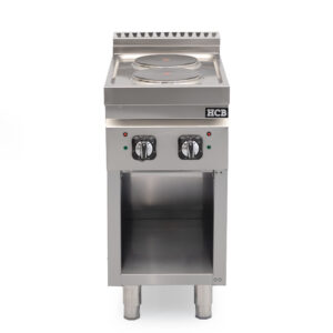 HCB Electric Stove - 70S - 2 burners - 5.2 kW - 40 cm - 400V - Stainless Steel