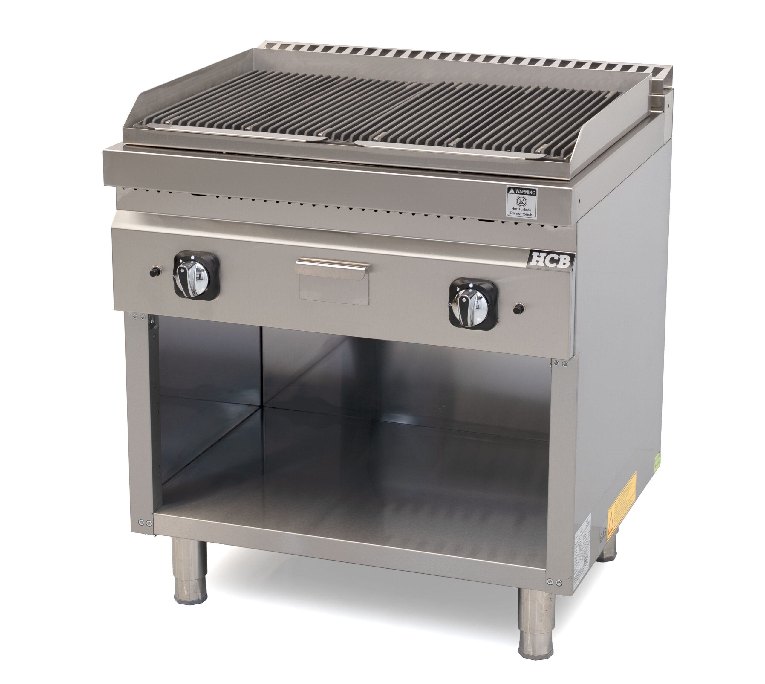 HCB Lavagrill - 70S - lava stone - 18 kW - 80 cm - natural gas - stainless steel