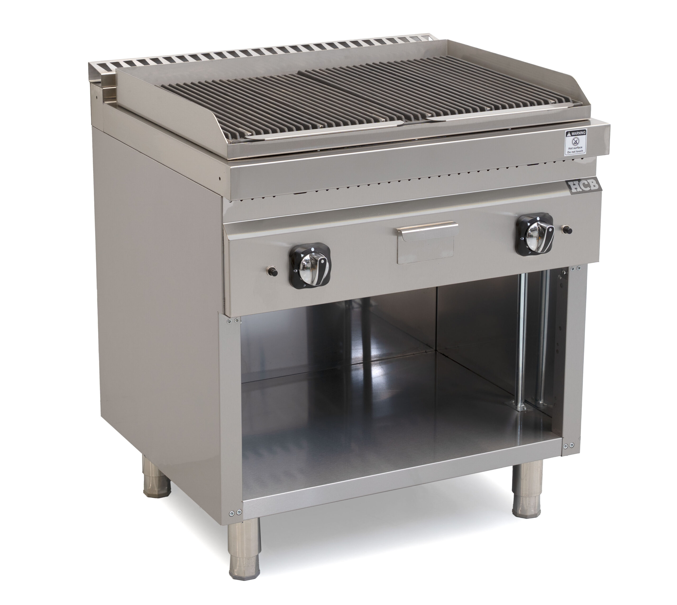 HCB Lavagrill - 70S - lava stone - 18 kW - 80 cm - natural gas - stainless steel